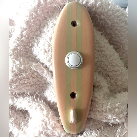 💕”RADICAL SURFBOARD DOORBELL”..WOODEN,HANDMADE IN CALIFORNIA. - Picture 1 of 3